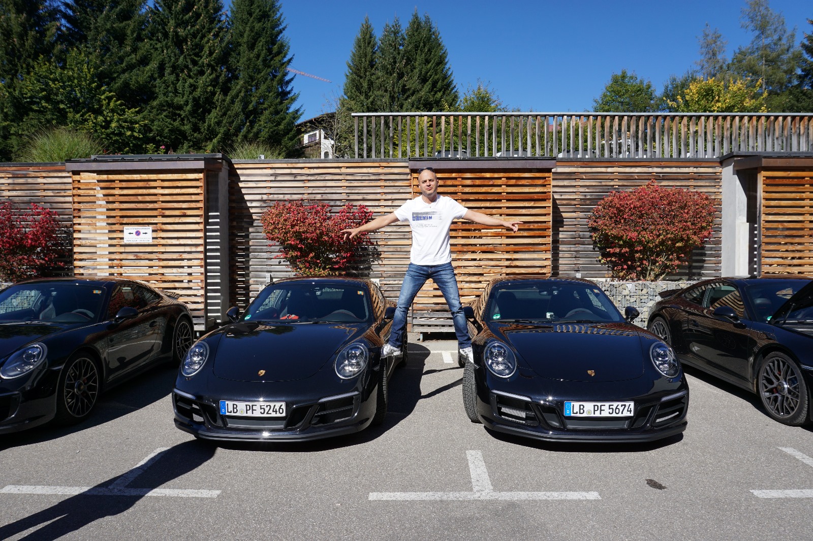 Lineup of supercars